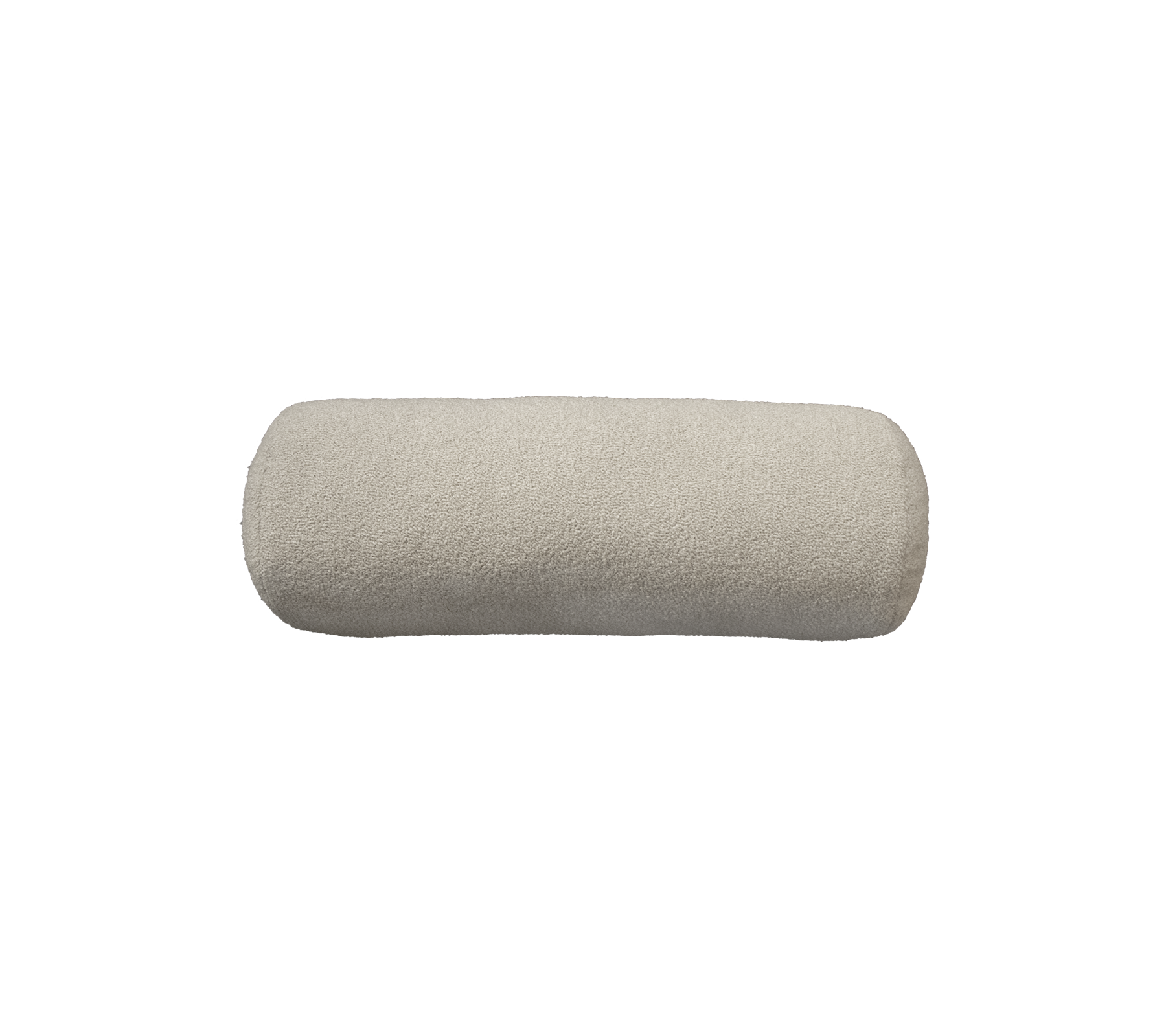 Lysfarvet cylindrisk pude designet til komfort og støtte. Ideel til forskellige siddearrangementer og afslapningsformål.