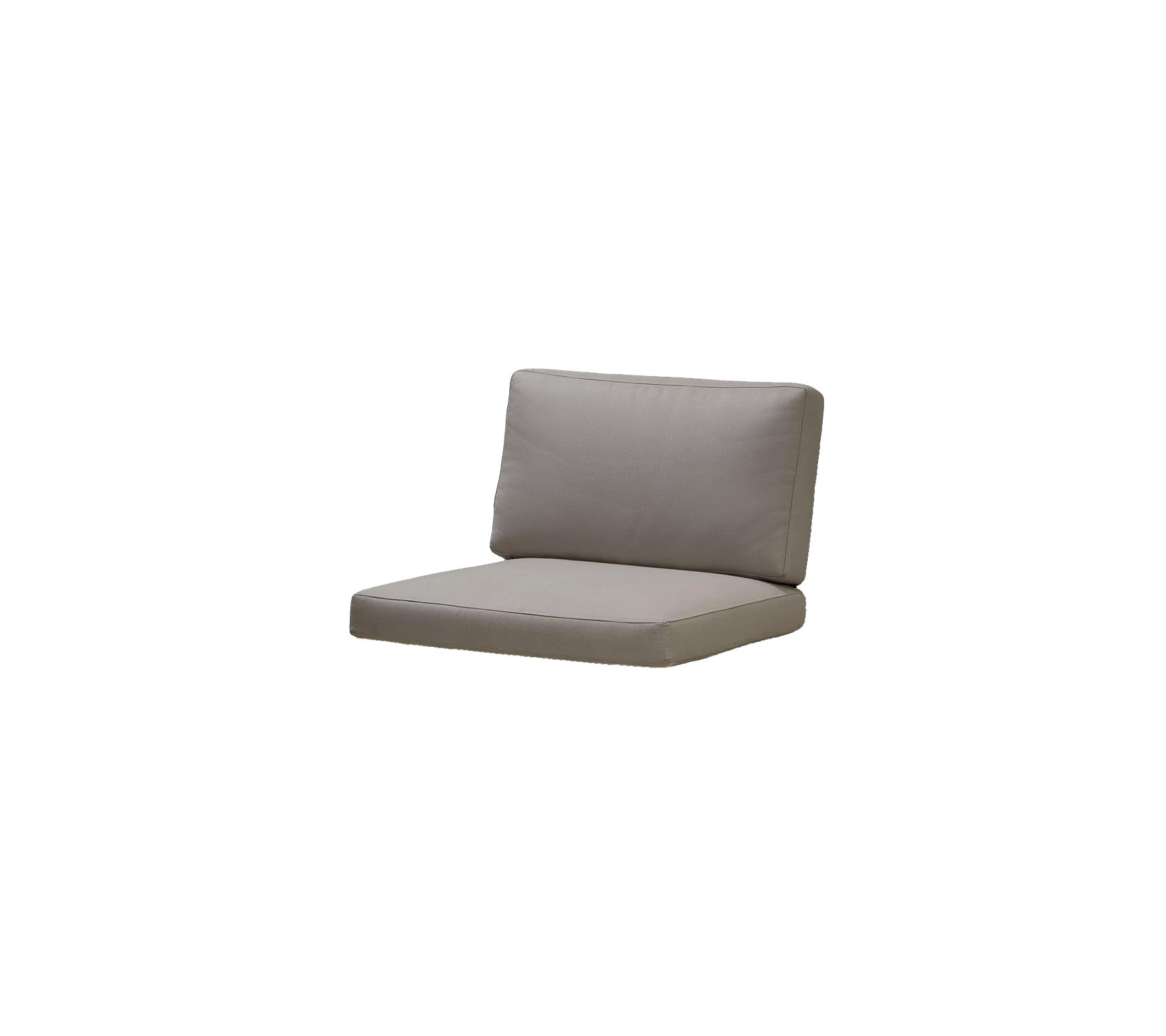 Pude med et enkelt, moderne design, der har en tyk rygstøtte og sæde i en neutral farve. Perfekt til komfort og stil.