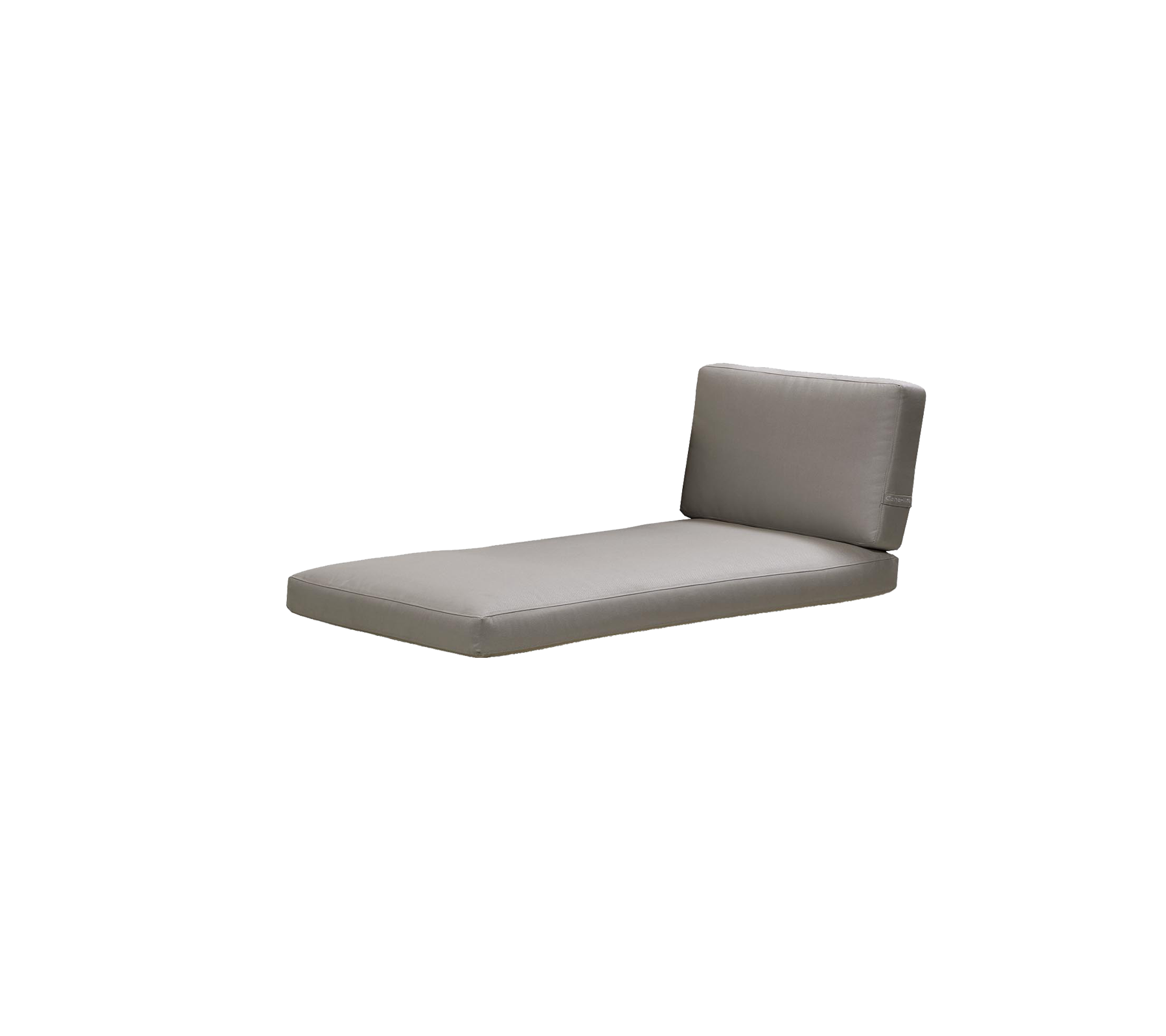 Moderne grå loungestol med et enkelt design og et støttende rygstykke, perfekt til afslapning.