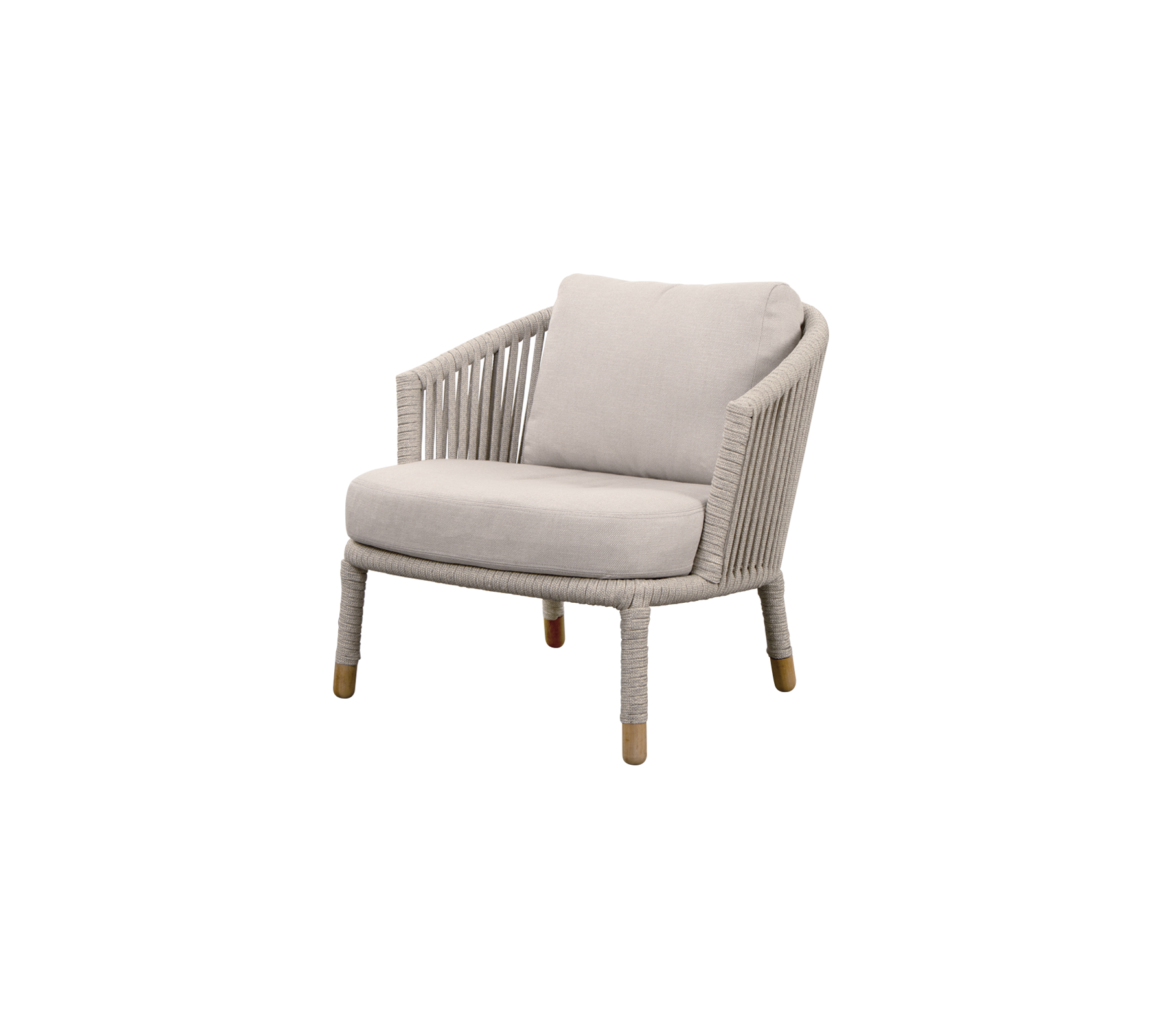Stilfuld stol med en komfortabel pude, der har et vævet design og robuste ben til et moderne look. Ideel til afslapning.