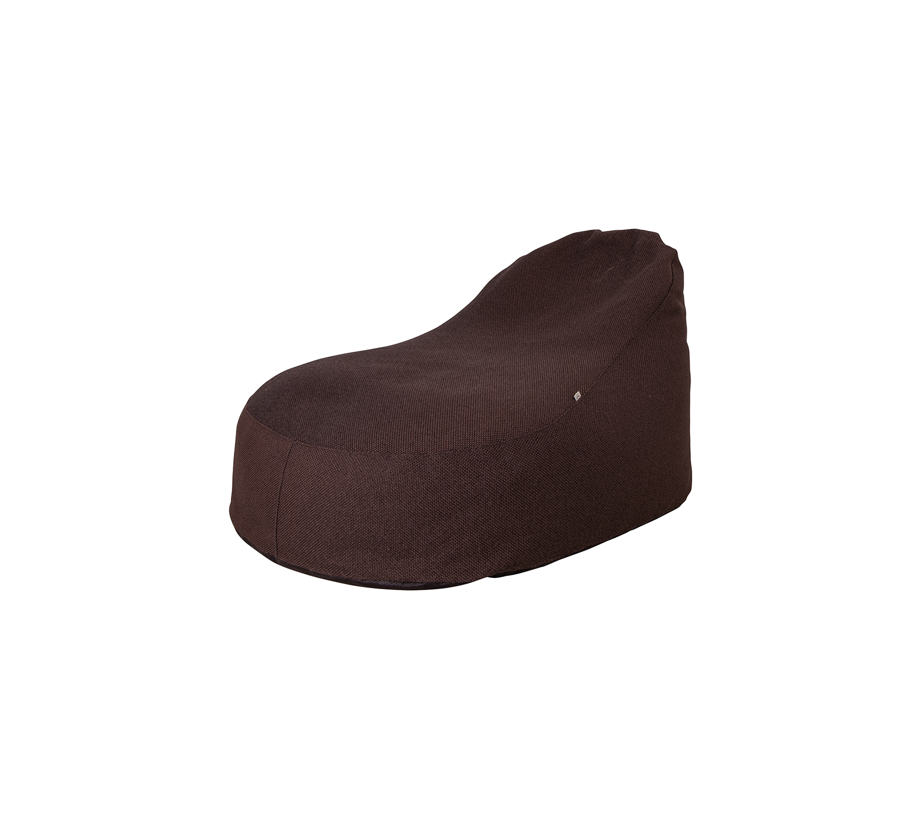 Stilfuld brun bønnesækstol med et glat, moderne design, perfekt til afslapning og hygge.