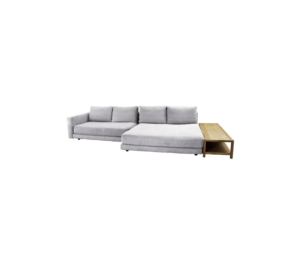 Scale 2-seater sofa højre m/dobbelt daybed, armlæn og bord (3.2)