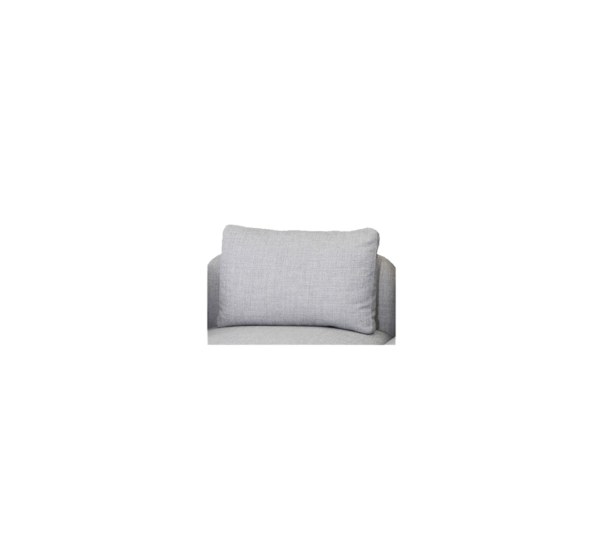 Blød, rektangulær grå pude designet til komfort og stil, med en simpel, moderne æstetik.