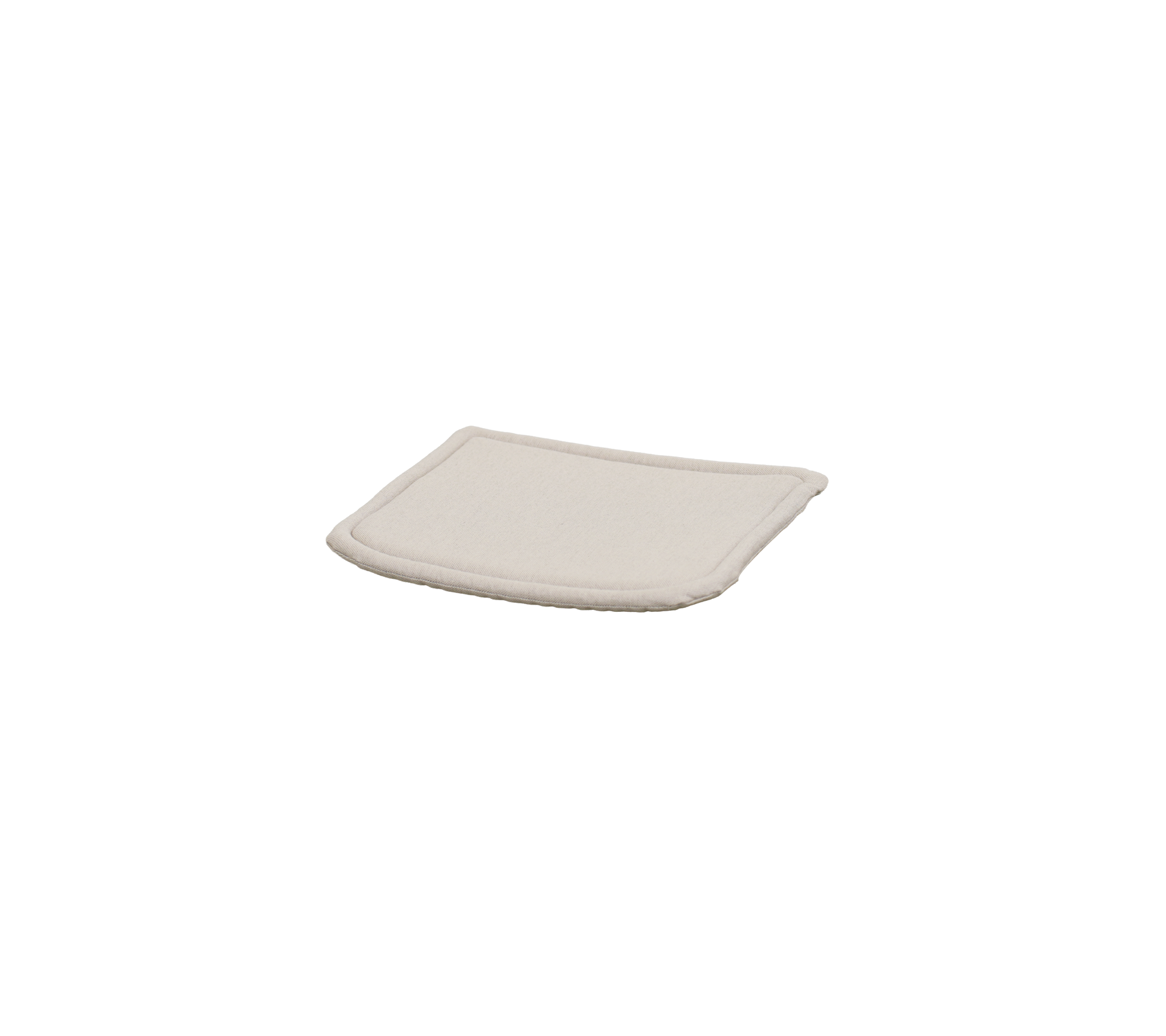 Sandfarvet pude med et enkelt design.