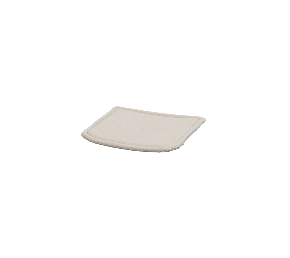 Sandfarvet pude med et enkelt design.