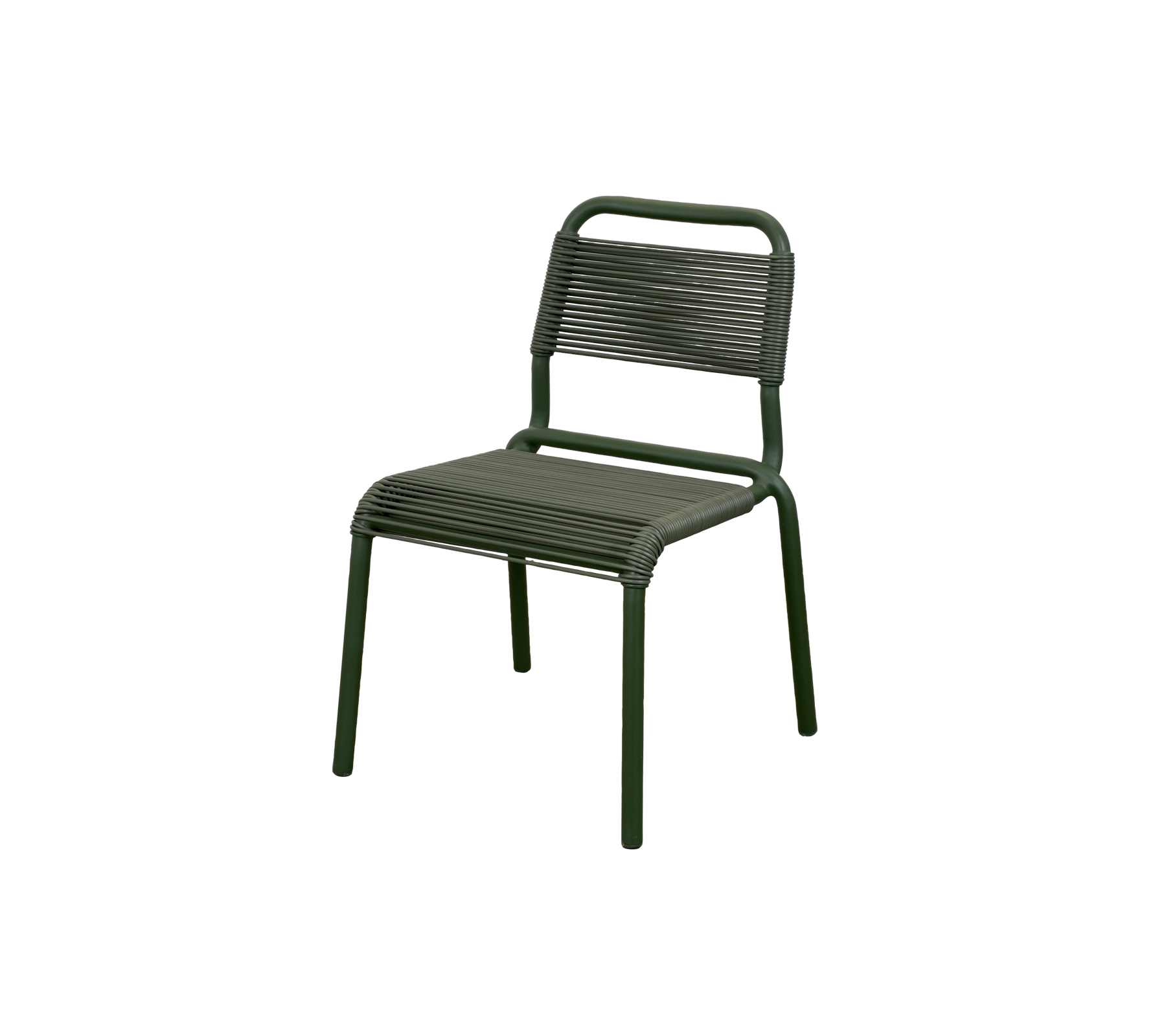 Mørkegrøn stol med et enkelt design.