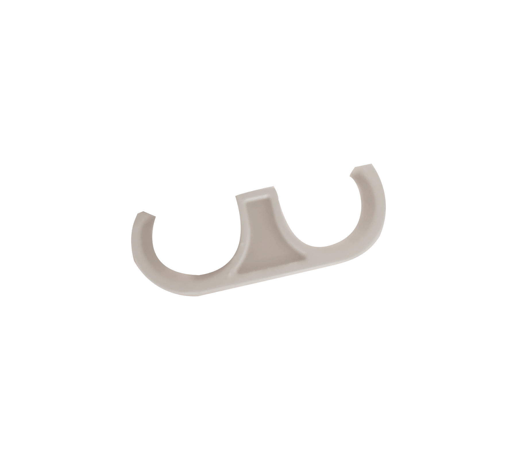 Sandklip designet med to buede ender.