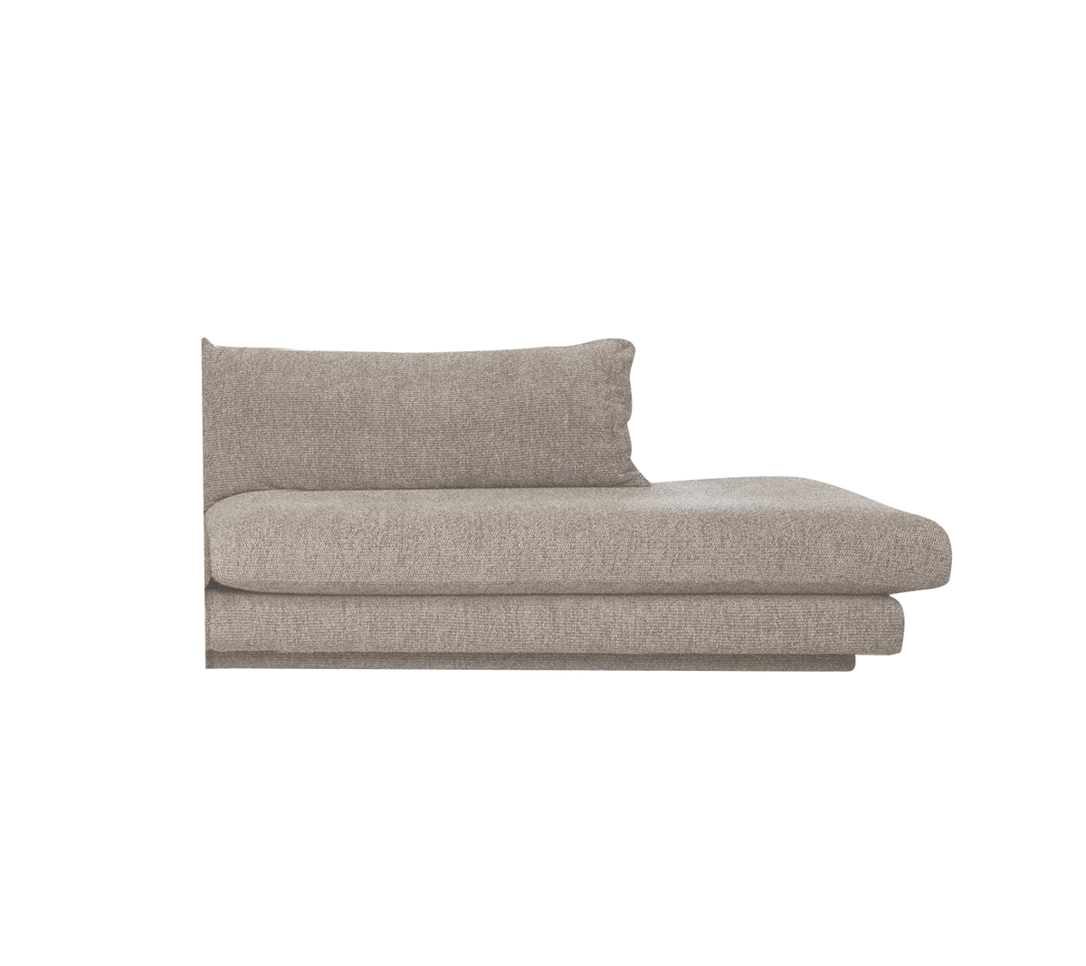 Lysbrun moderne sofa med et minimalistisk design.