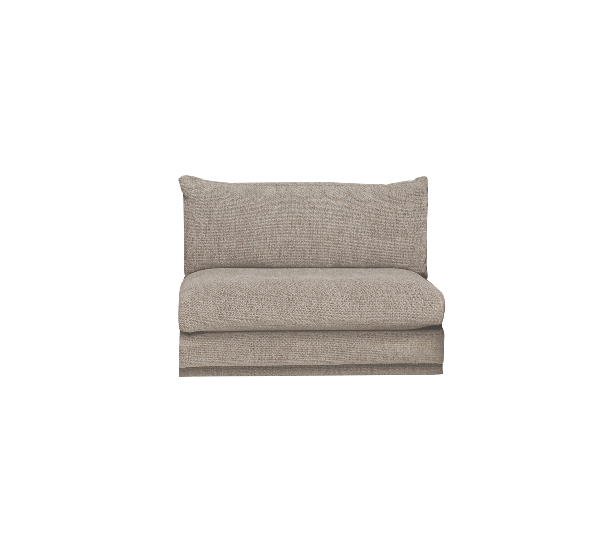 Lysebrun pude med et simpelt design.
