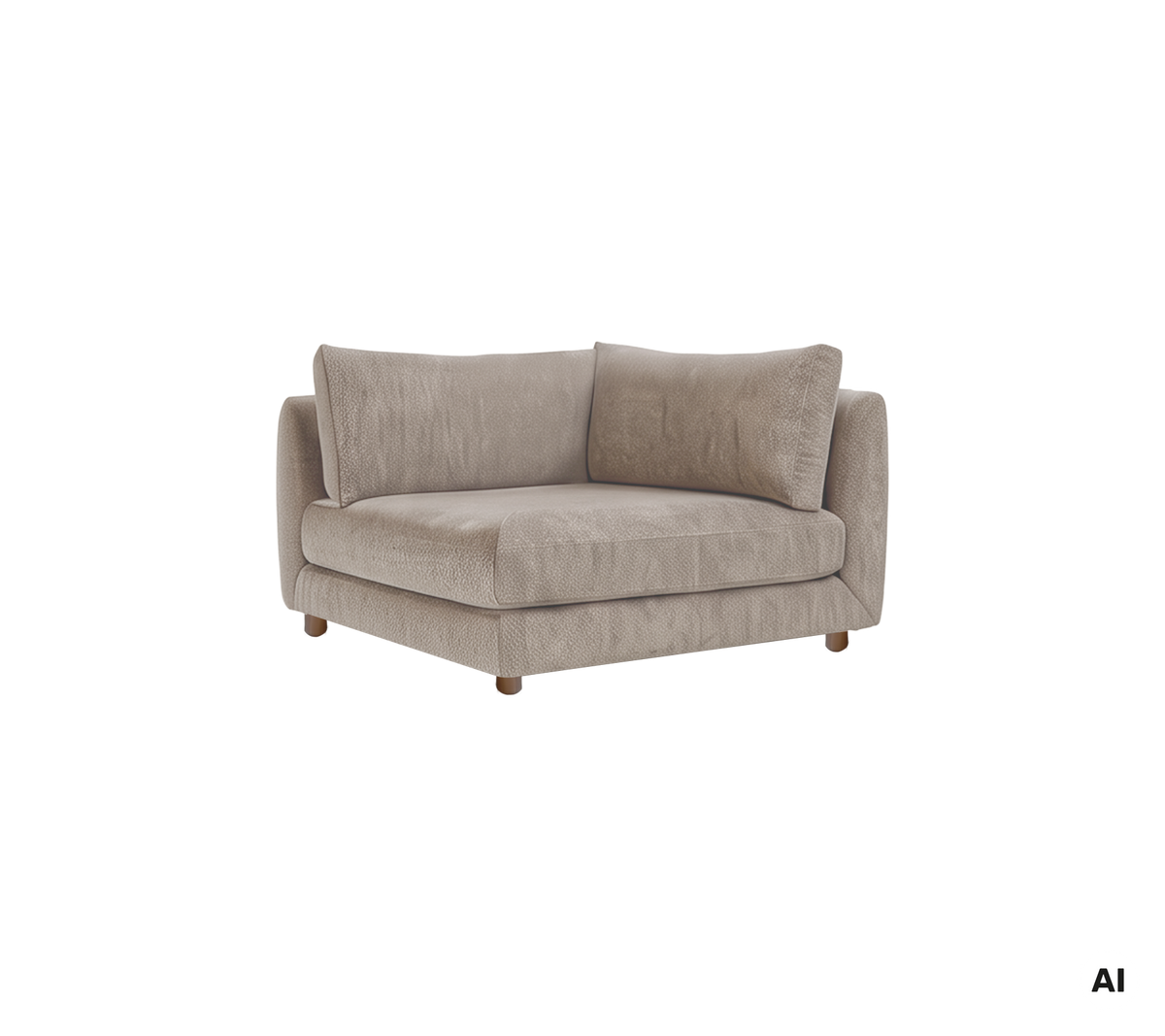 Lysbrun moderne sofa med moderne design.