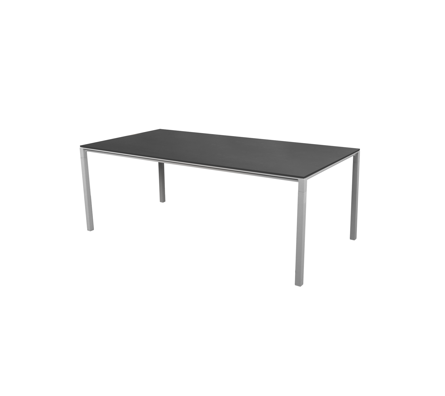 Et moderne bord med et slankt design, flad overflade og robuste ben, ideelt til forskellige indstillinger og formål.