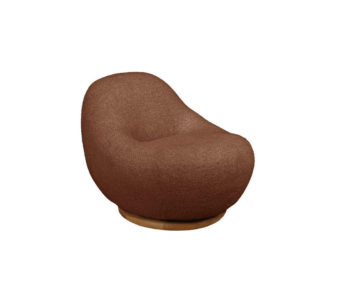 Moderne dessert rød stol med et rundt design.