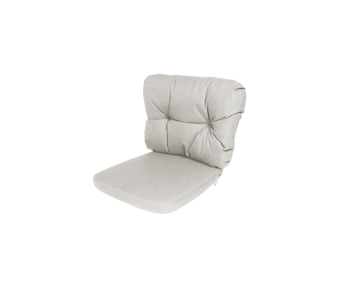 Behagelig lysfarvet pude med tuftet design, velegnet til siddepladser, som giver støtte og stil. Ideel til forskellige siddearrangementer.