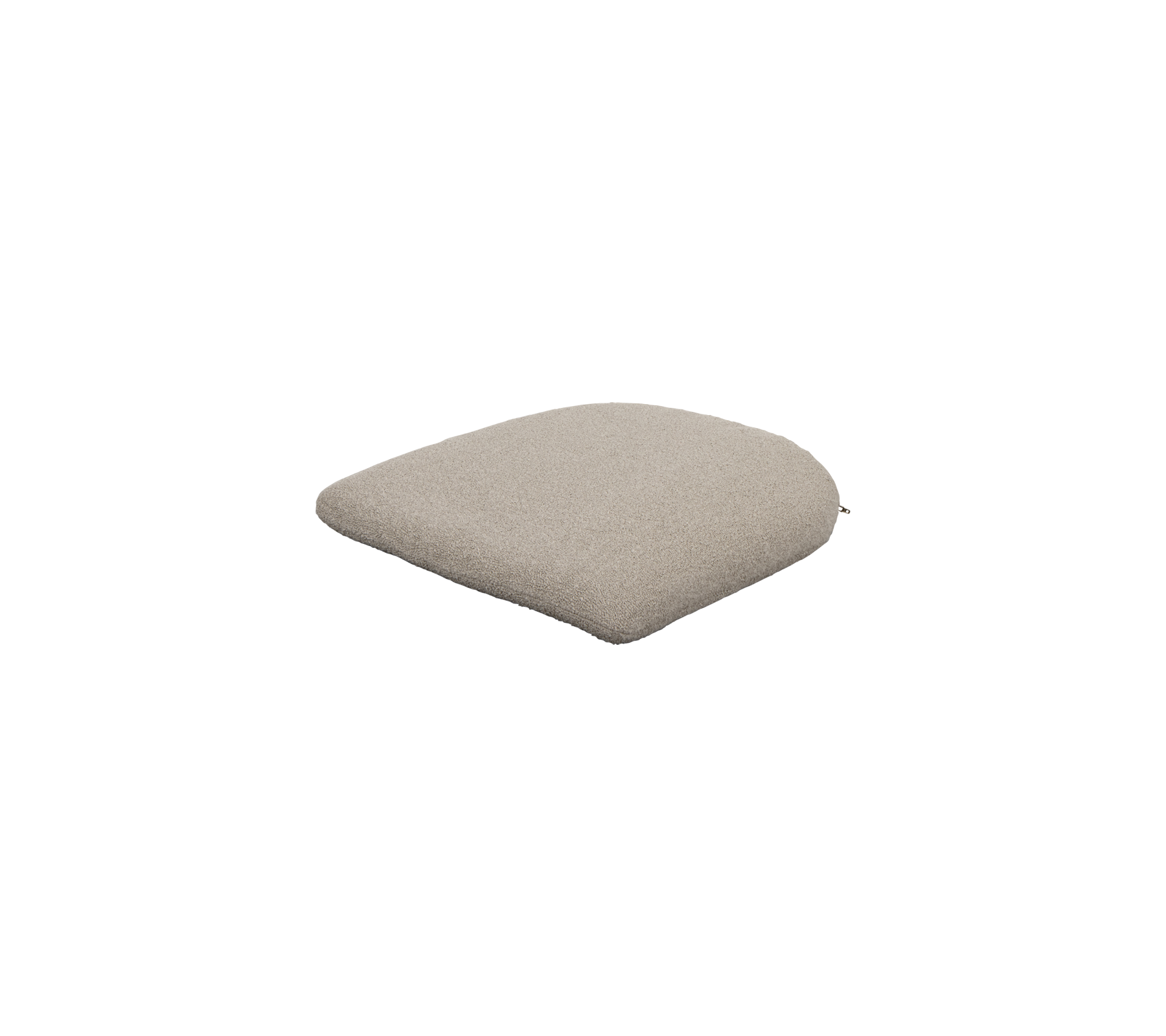 Firkantet pude i et blødt beige stof, der tilbyder komfort og et neutralt accent til enhver siddeplads.