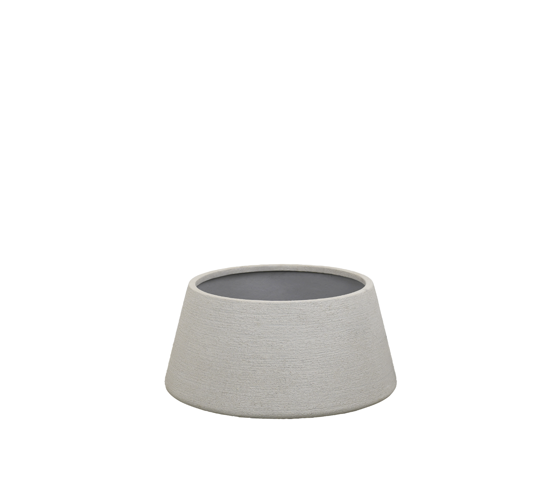 Moderne grå skål med et minimalistisk design.