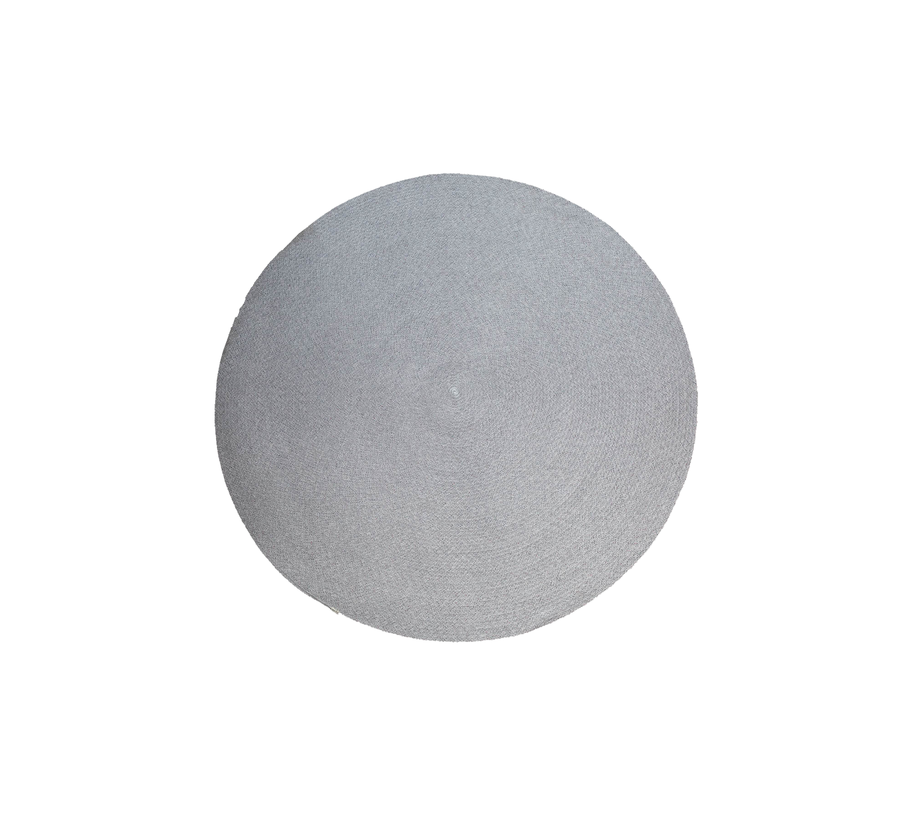 Dot udendørs tæppe, 140 cm i diameter, flerfarvet med et svirlemønster, lavet af Cane-line Soft Rope. Simpelt og elegant fladvævd design til udendørs rum.