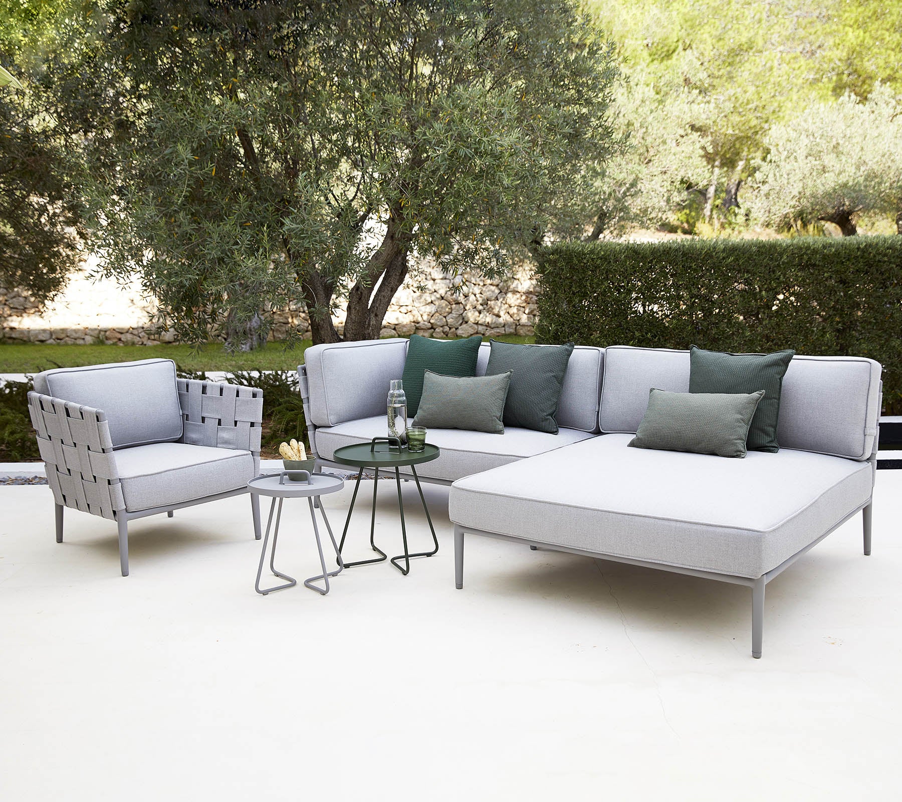 Conic modulopbygget hjørnesofa med daybed