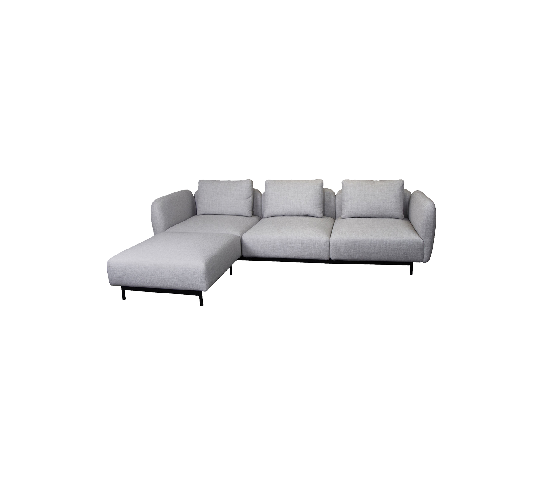 Aura 3. pers. sofa, m/højt armlæn & chaiselong, højre (1.1)