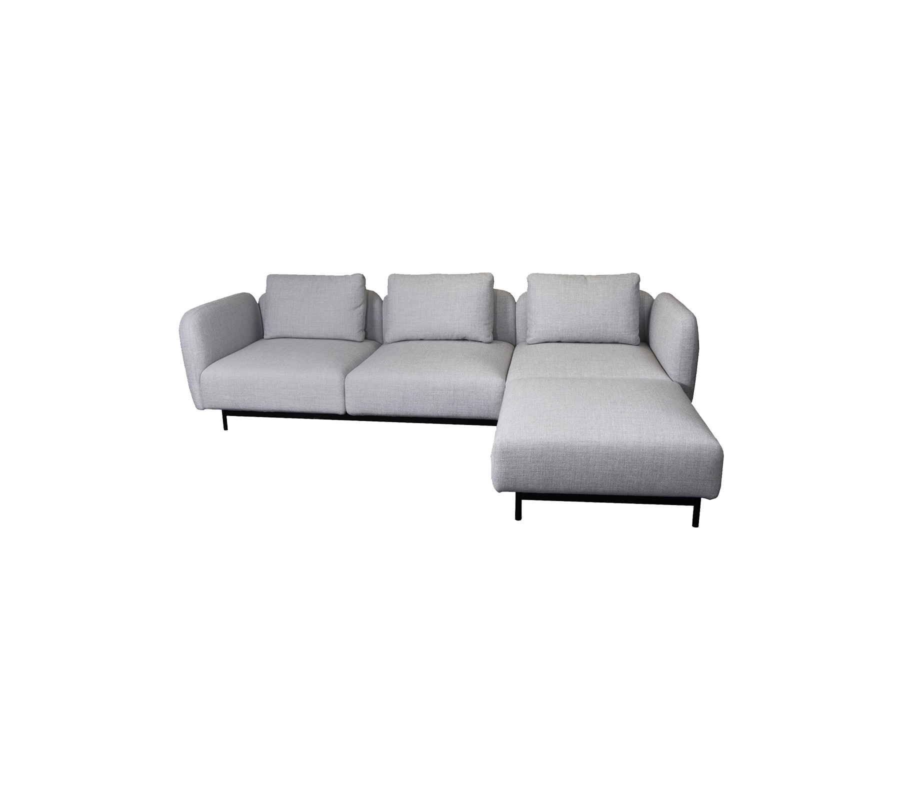Aura 3. pers. sofa, m/højt armlæn & chaiselong, venstre (1.2)