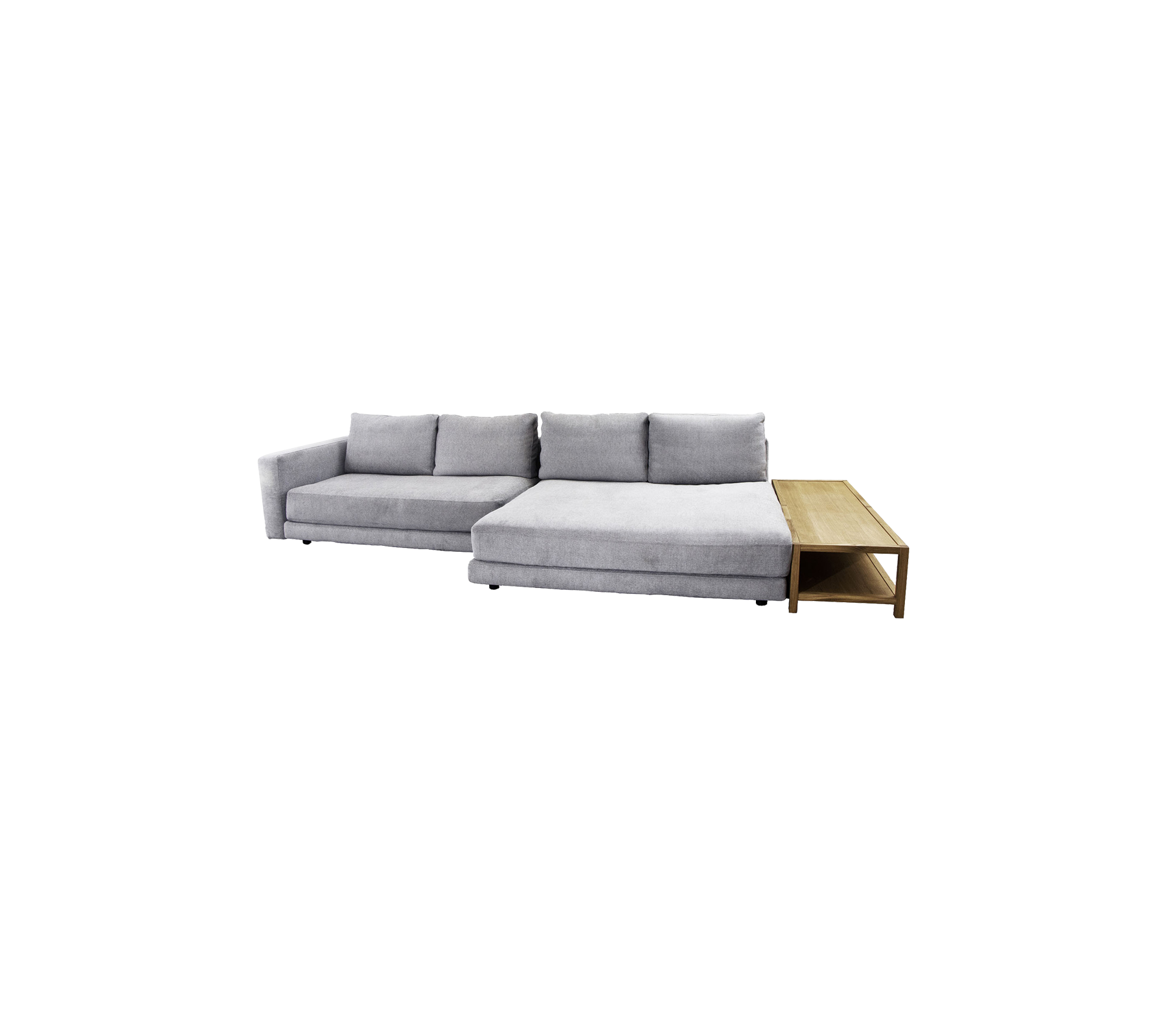 Scale 2-seater sofa højre m/dobbelt daybed, armlæn og bord (3.2)