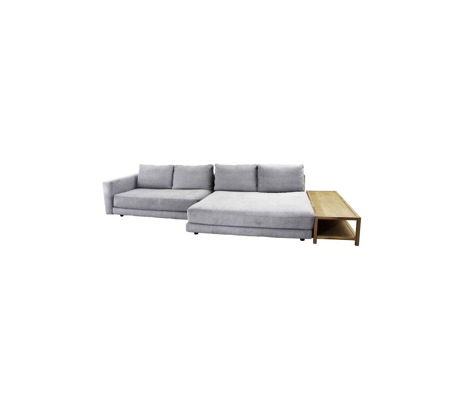 Scale 2-pers. sofa højre m/dobbelt daybed, armlæn og bord