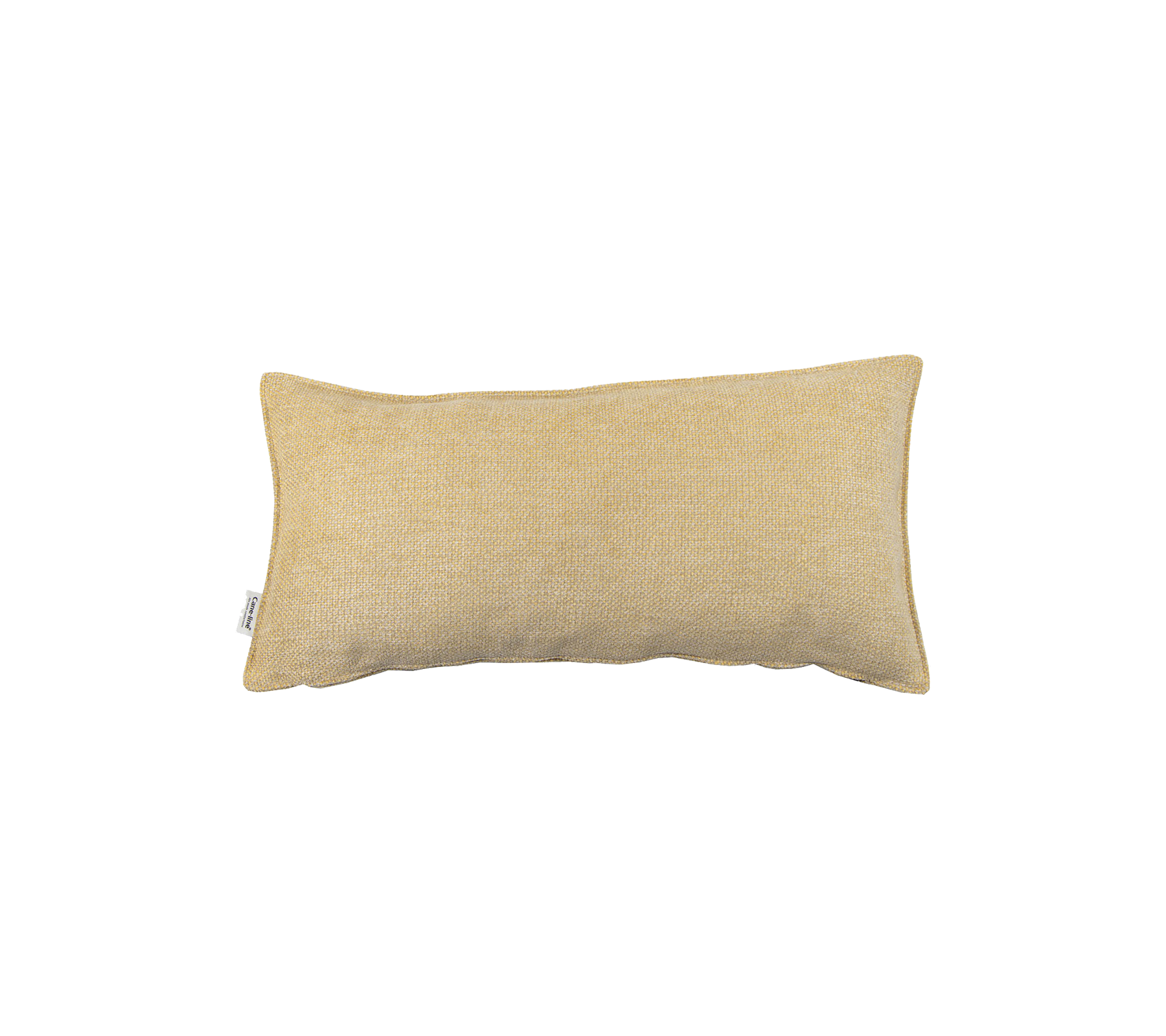 Rektangulær dekorativ pude i et blødt beige stof, der giver et hyggeligt accent til forskellige indretningsstile.
