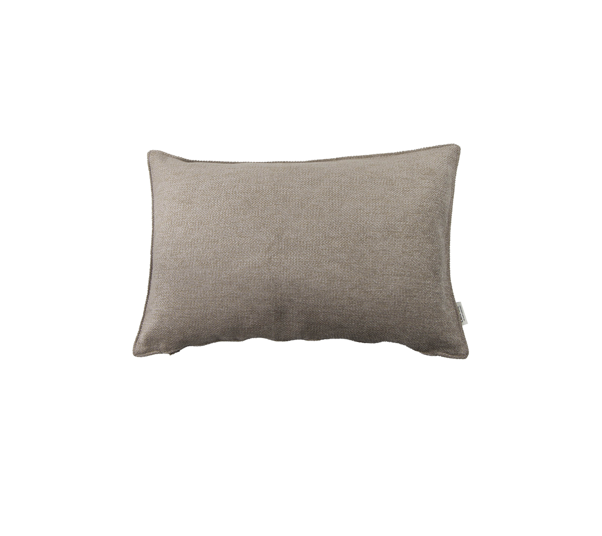 Rektangulær pude i blødt beige stof, med en struktureret overflade for ekstra komfort og stil.