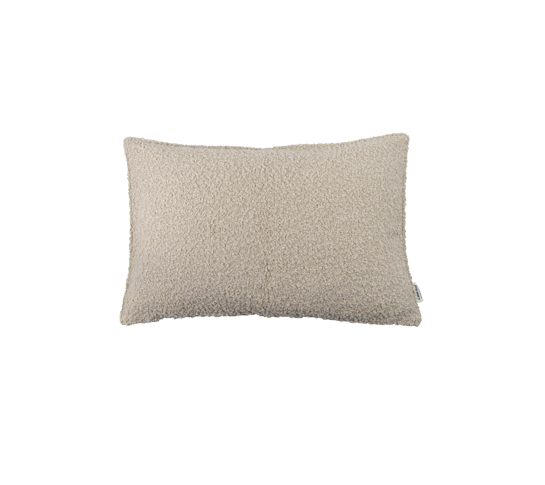 Rektangulær pude i et blødt beige stof, der tilføjer et strejf af komfort og stil til enhver indretning.