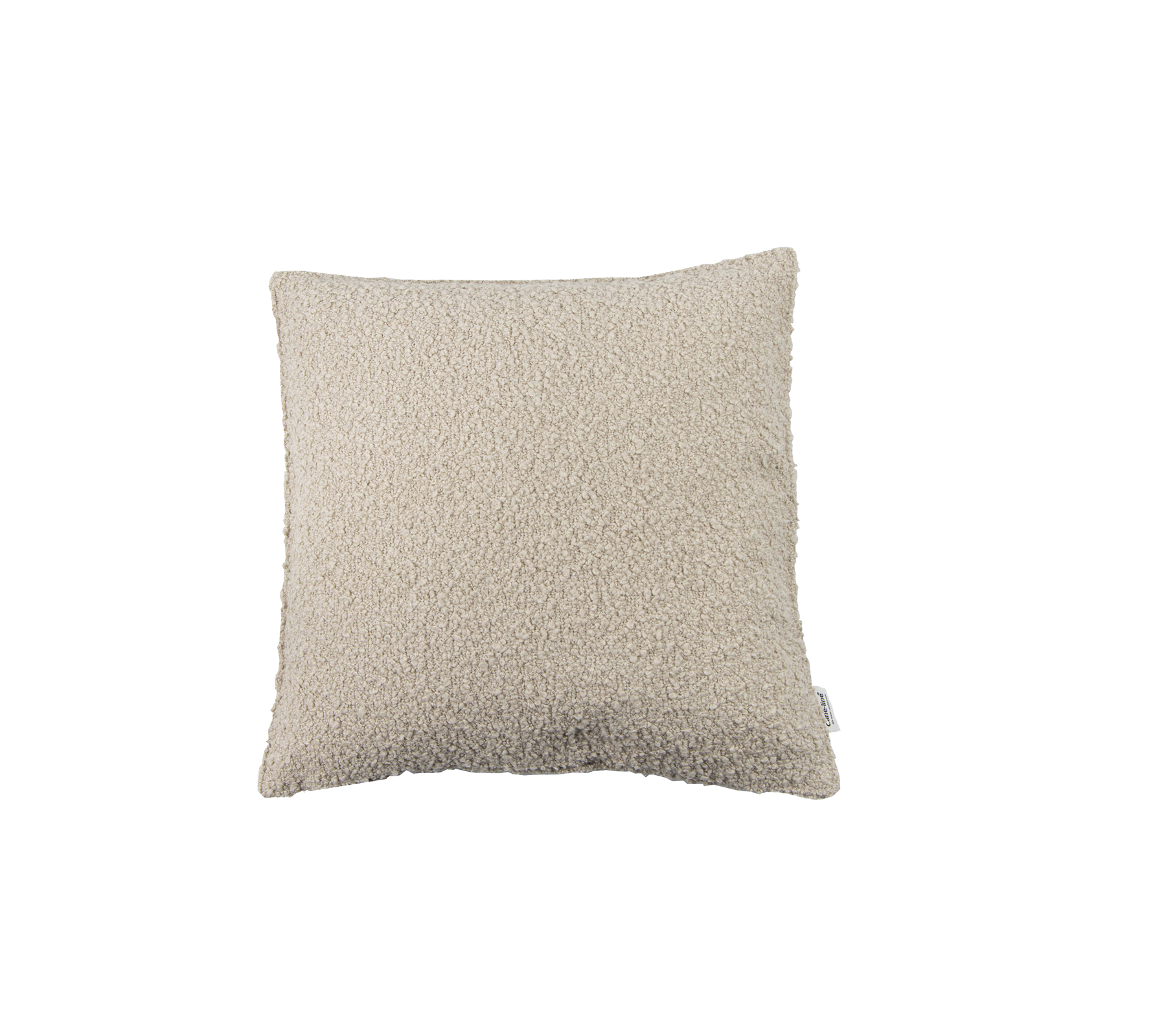 Square cushion i en blød beige tekstur, perfekt til at tilføje komfort og stil til ethvert siddeområde.