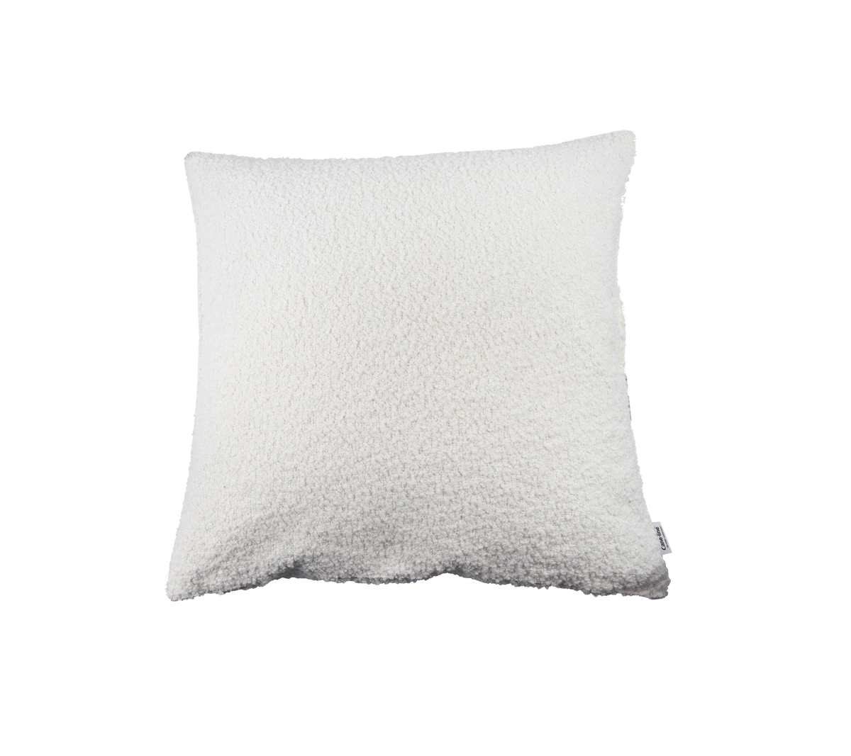 Blød, fluffy hvid pude med en tekstureret overflade, perfekt til at tilføje komfort og stil til ethvert rum.