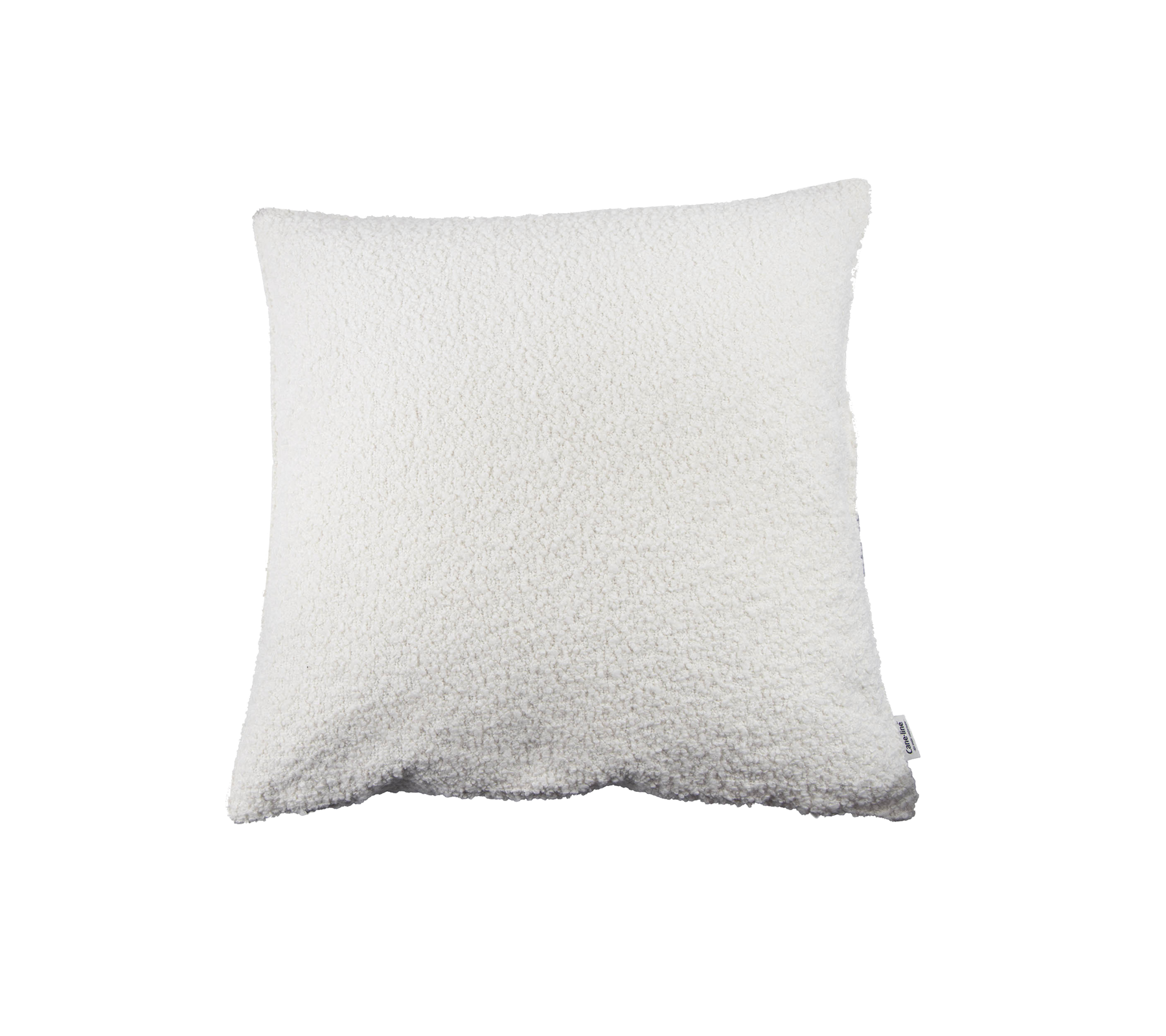 Blød, fluffy hvid pude med en tekstureret overflade, perfekt til at tilføje komfort og stil til ethvert rum.